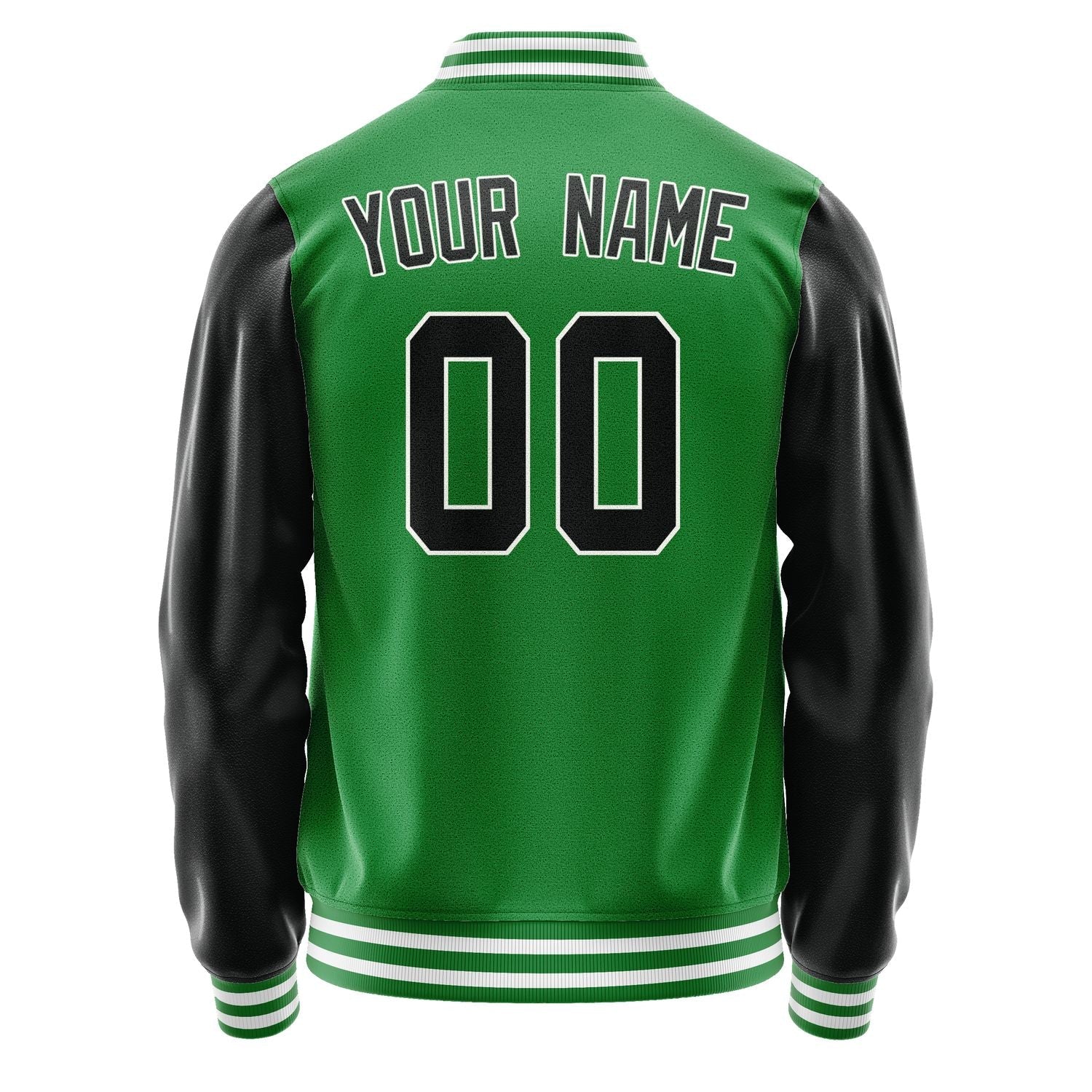 Custom Emerald Green Black Jacket JA2424172418B31817