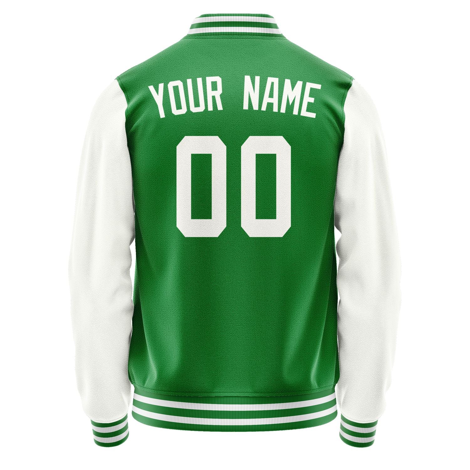Custom Emerald Green White Jacket JA2424182418B31818