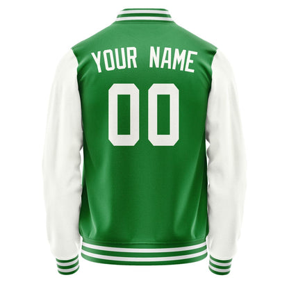 Custom Emerald Green White Jacket JA2424182418B31818