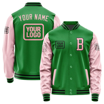 Custom Emerald Green Light Pink Jacket JA242421241717212117