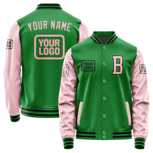 Custom Emerald Green Light Pink Jacket JA242421241717212117