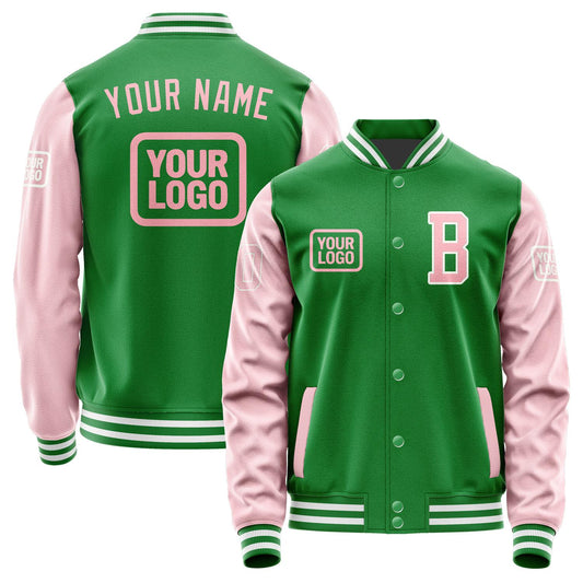 Custom Emerald Green Light Pink Jacket JA242421241818212118