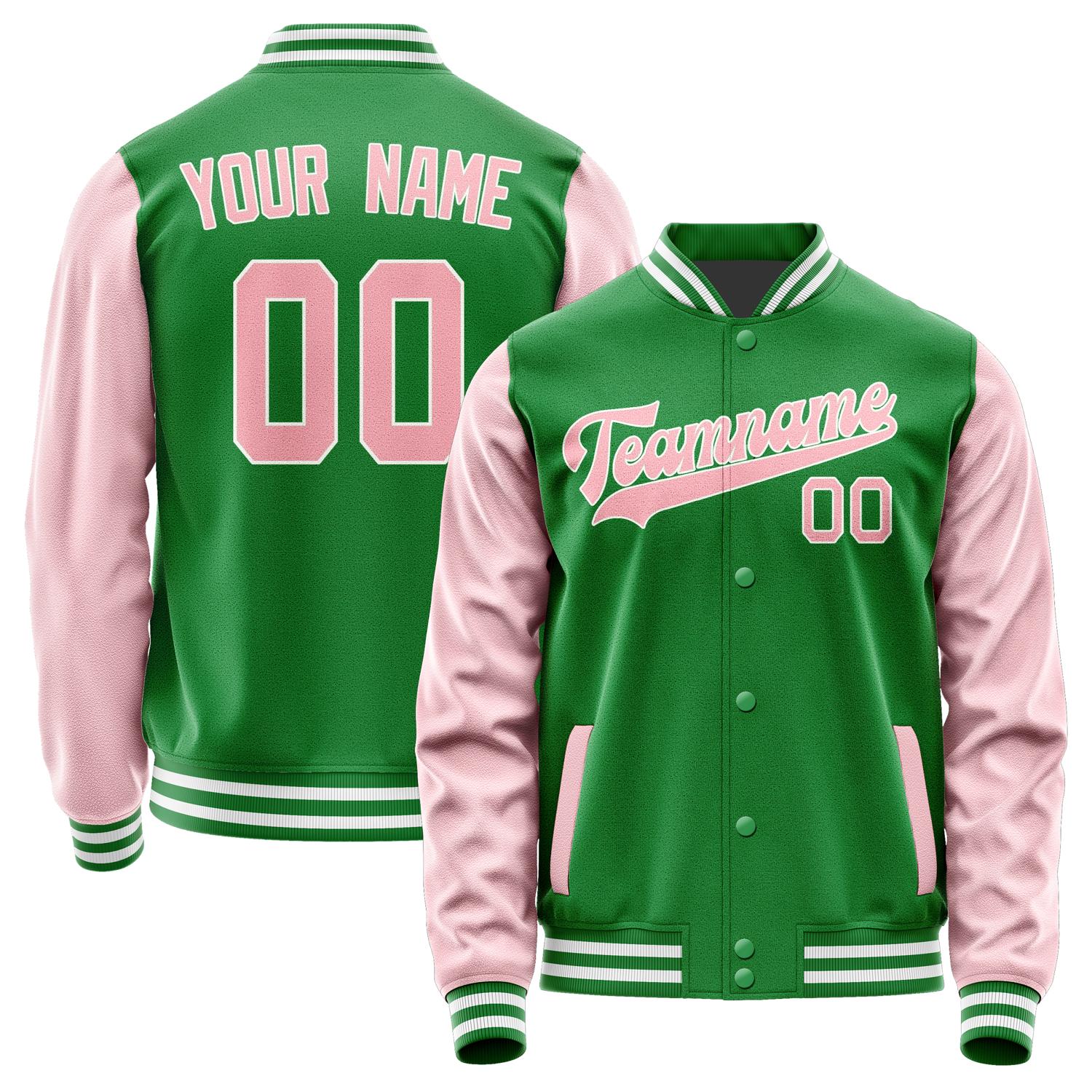 Custom Emerald Green Light Pink Jacket JA2424212418B31821