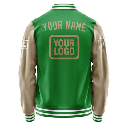 Custom Emerald Green Light Khaki Jacket JA242425241818252518