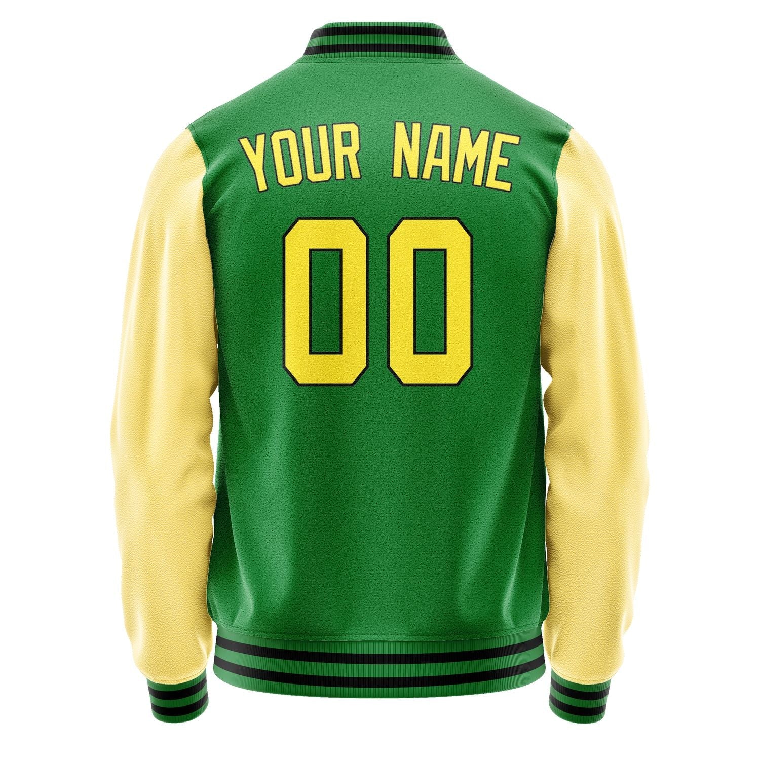 Custom Emerald Green Light Yellow Jacket JA2424262417B31726
