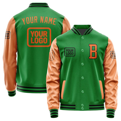 Custom Emerald Green Orange Jacket JA242428241717282817