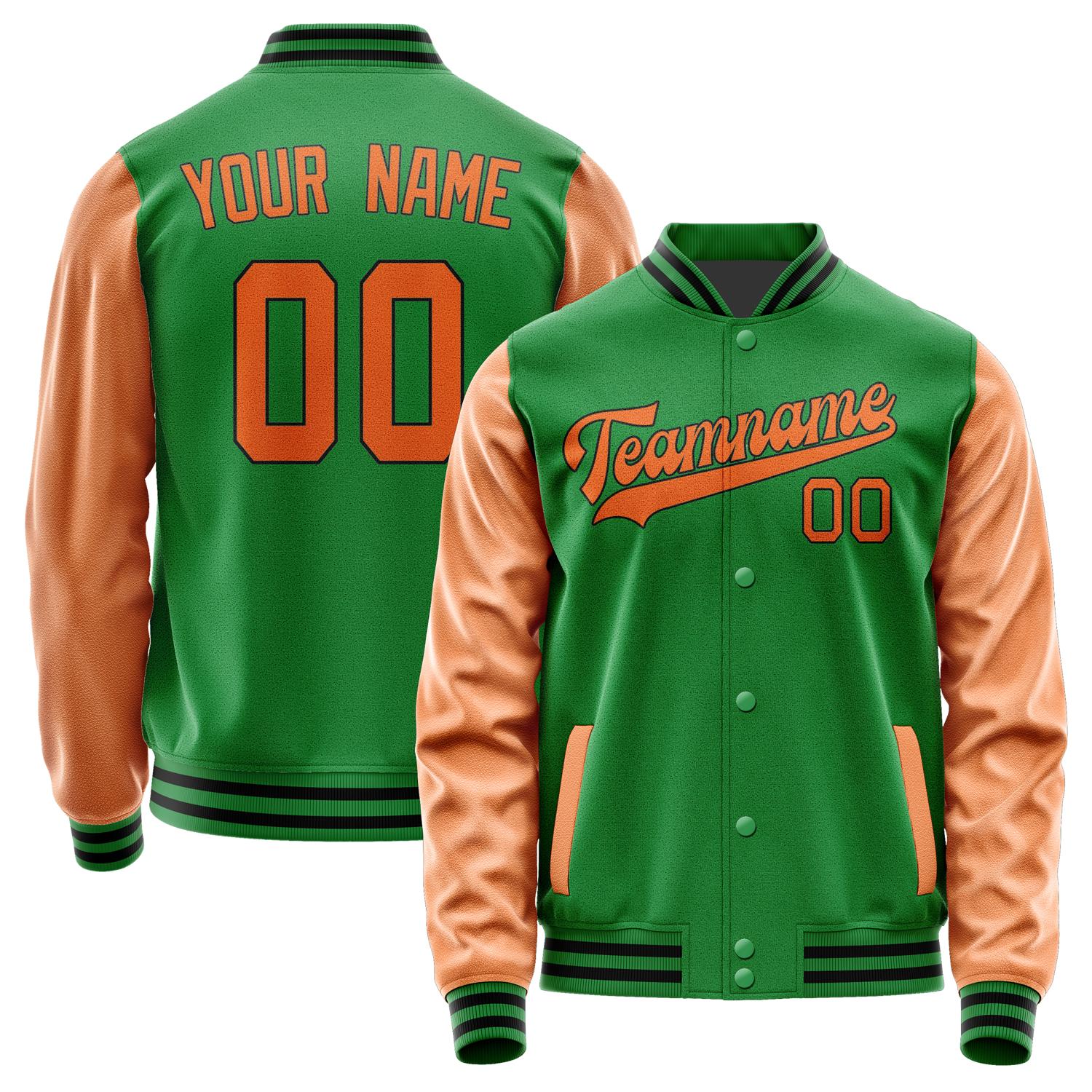 Custom Emerald Green Orange Jacket JA2424282417B31728