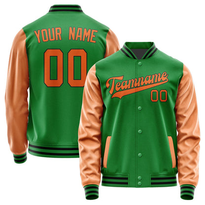 Custom Emerald Green Orange Jacket JA2424282417B31728