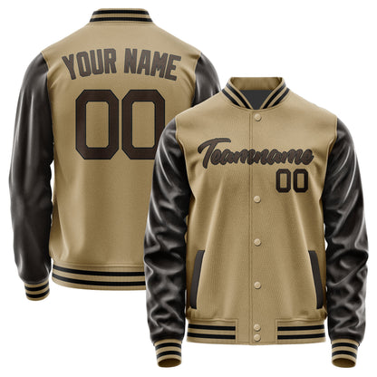 Custom Light Khaki Brown Jacket JA2525012517B21701