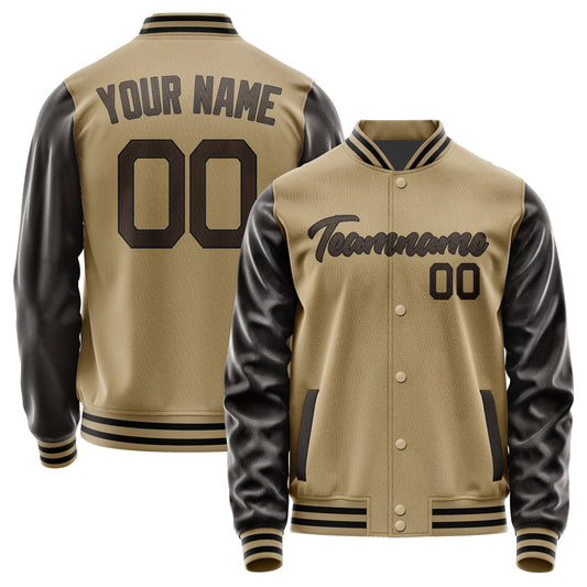 Custom Light Khaki Brown Jacket JA2525012517B21701