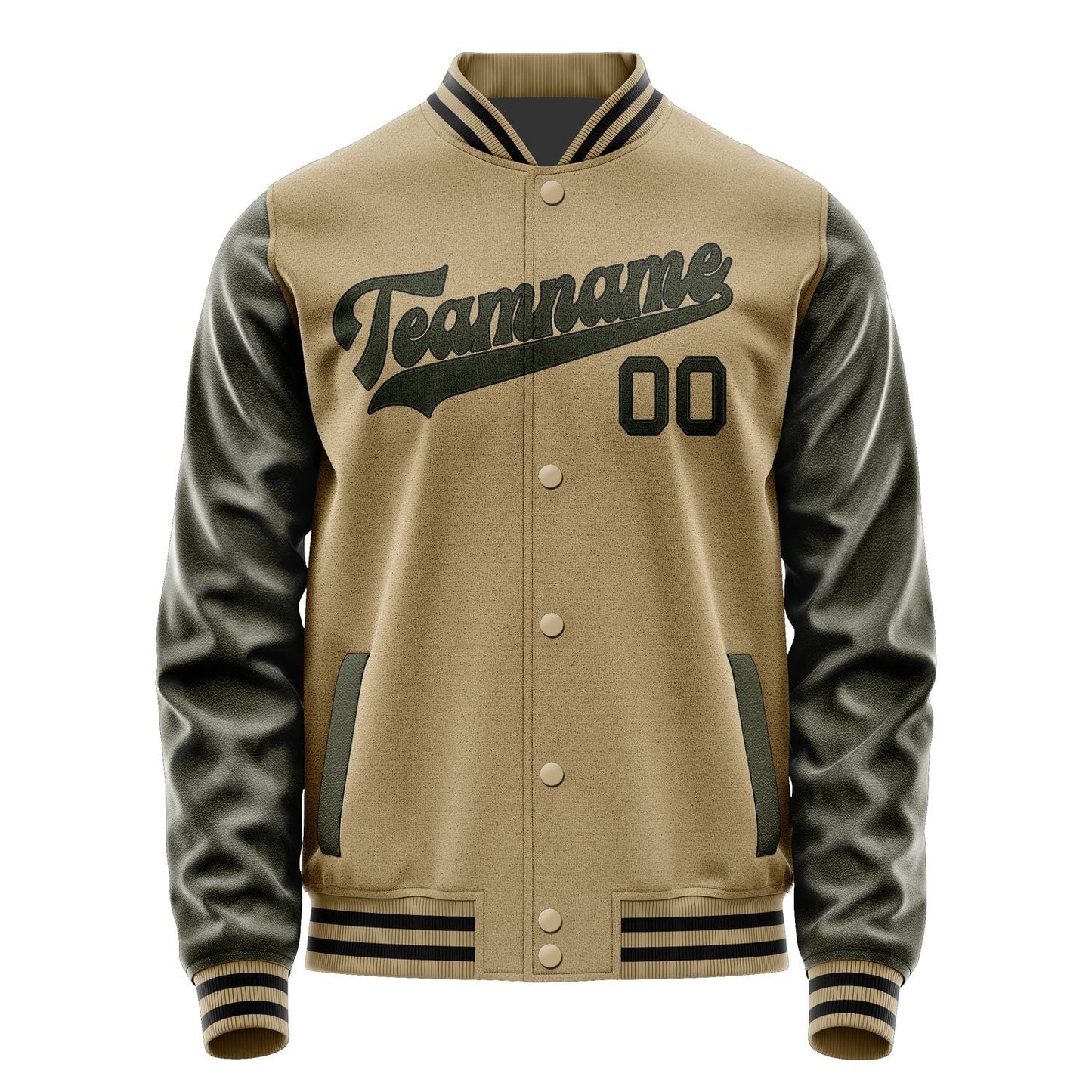 Custom Light Khaki Olive Jacket JA2525022517B31702