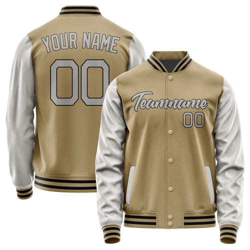 Custom Light Khaki Gray Jacket JA2525042517B21704