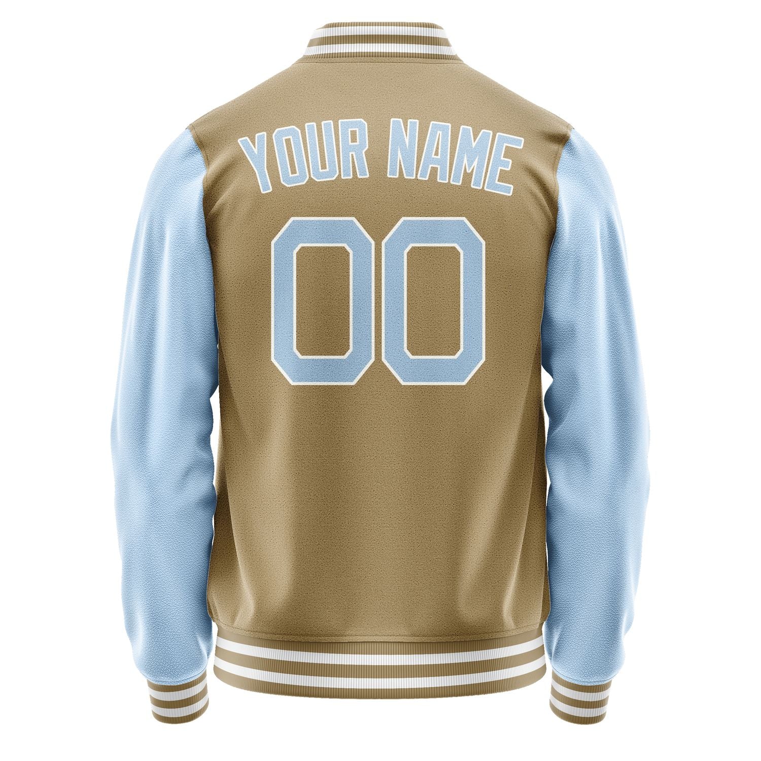 Custom Light Khaki Light Blue Jacket JA2525082518B21808
