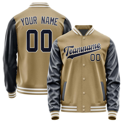 Custom Light Khaki Navy Jacket JA2525112518B31811