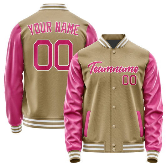 Custom Light Khaki Pink Jacket JA2525132518B21813