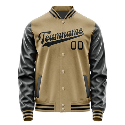 Custom Light Khaki Black Jacket JA2525172517B31717