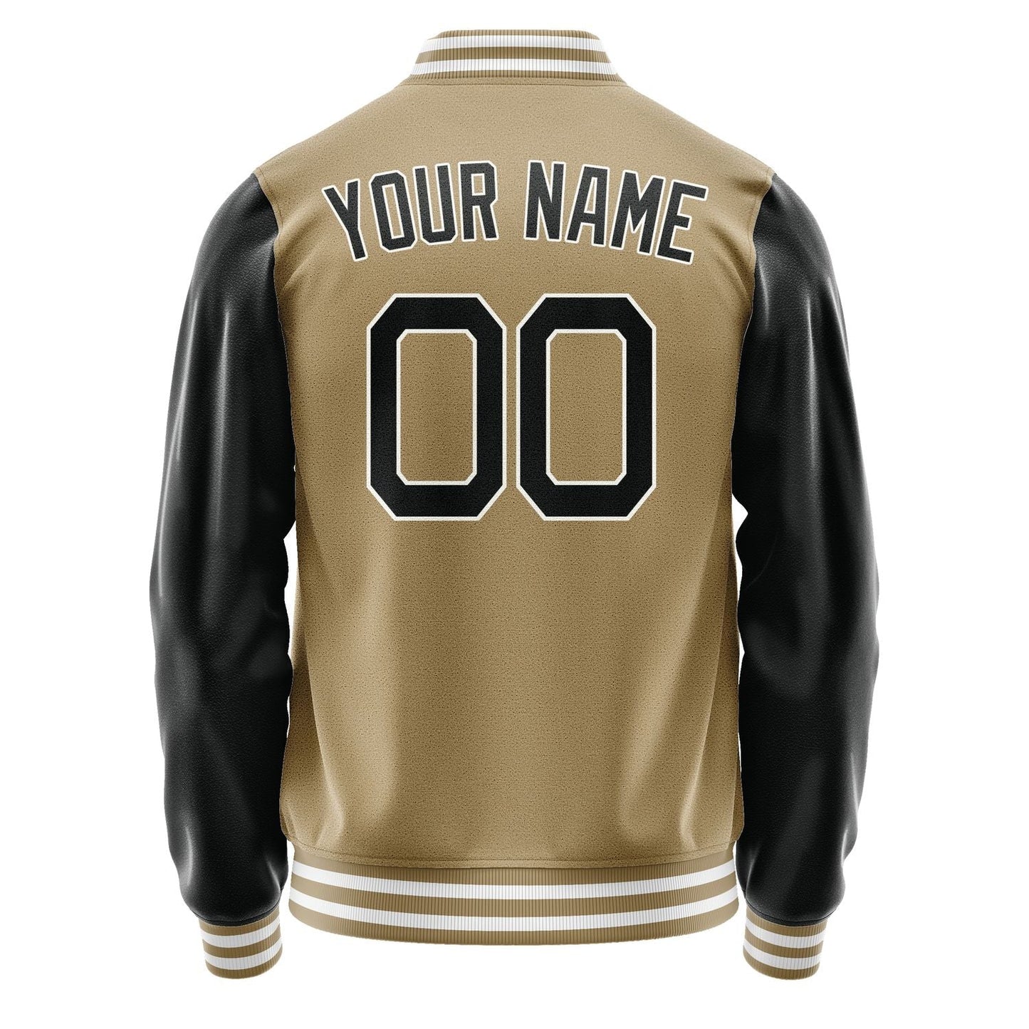 Custom Light Khaki Black Jacket JA2525172518B21817