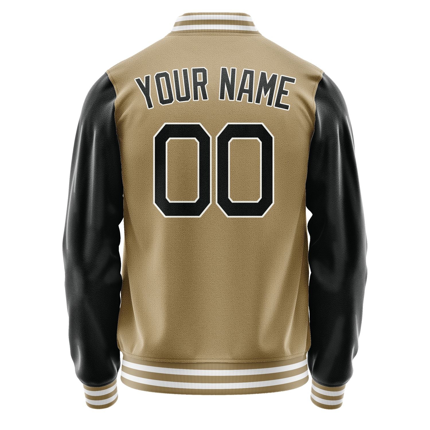 Custom Light Khaki Black Jacket JA2525172518B21817