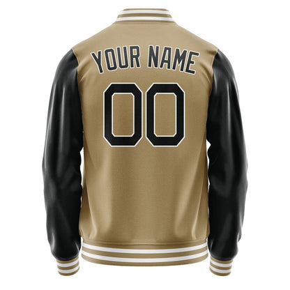 Custom Light Khaki Black Jacket JA2525172518B21817