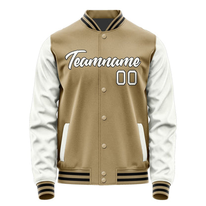 Custom Light Khaki White Jacket JA2525182517B21718