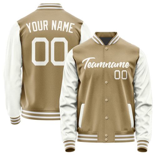 Custom Light Khaki White Jacket JA2525182518B21818