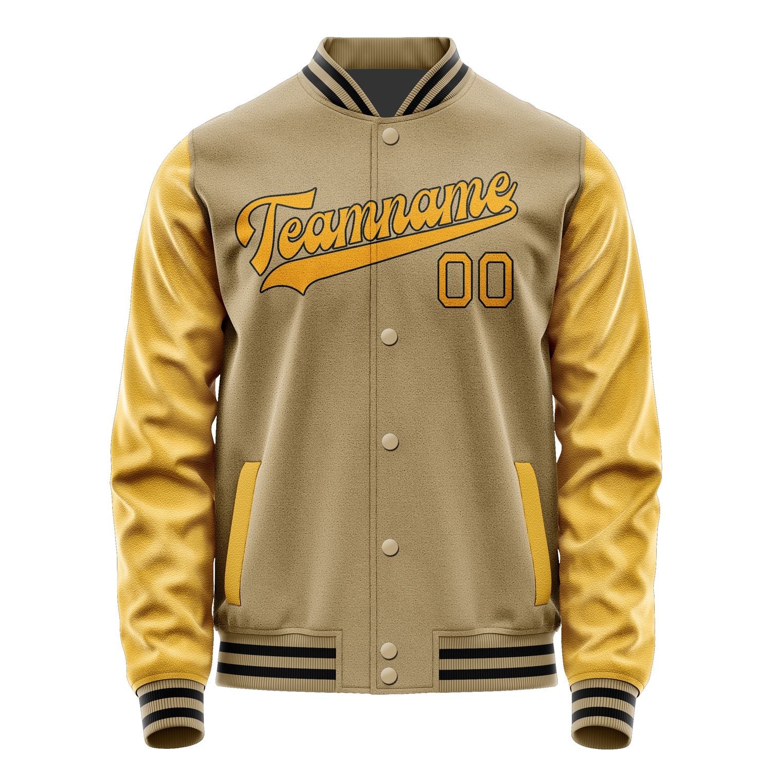 Custom Light Khaki Yellow Jacket JA2525192517B31719