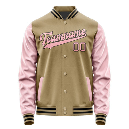 Custom Light Khaki Light Pink Jacket JA2525212517B31721