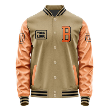 Custom Light Khaki Orange Jacket JA252528251717282817