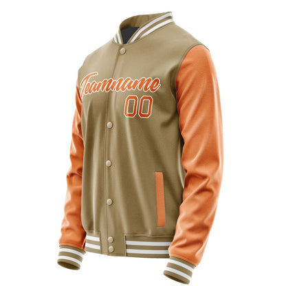 Custom Light Khaki Orange Jacket JA2525282517B21728