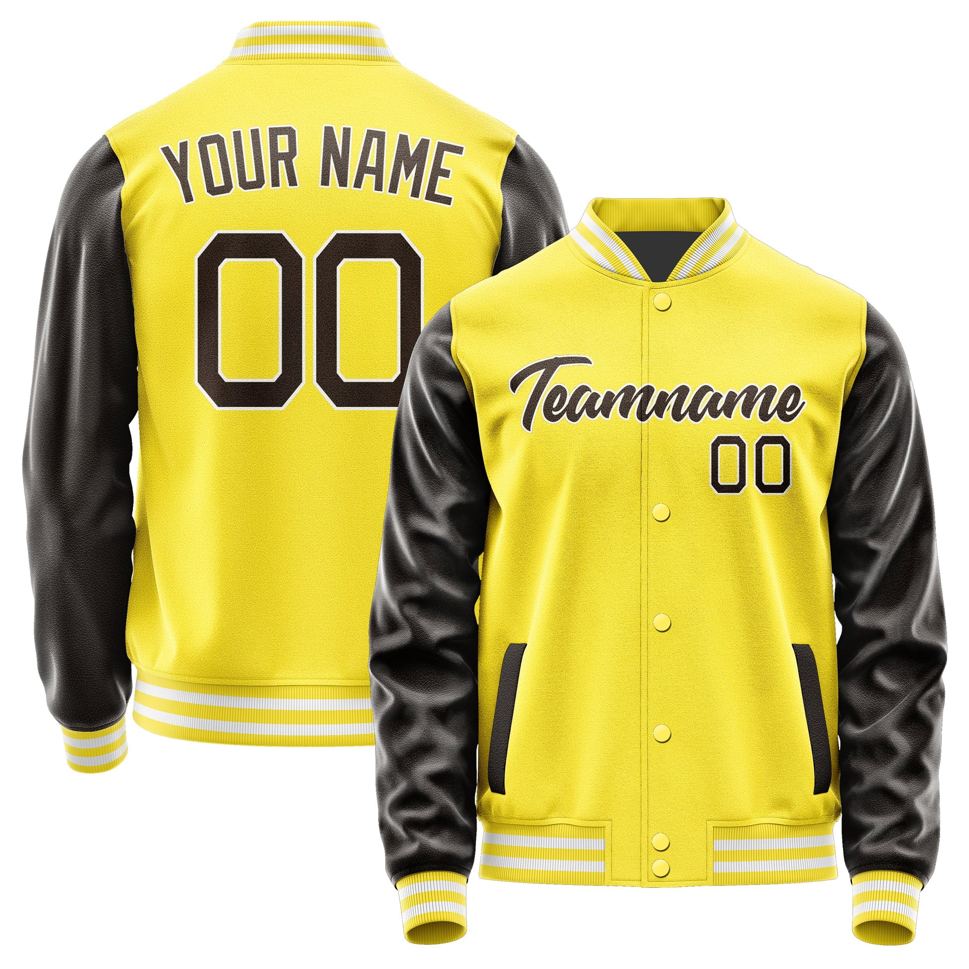 Custom Light Yellow Brown Jacket JA2626012618B21801