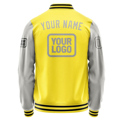 Custom Light Yellow Gray Jacket JA262604261717040417