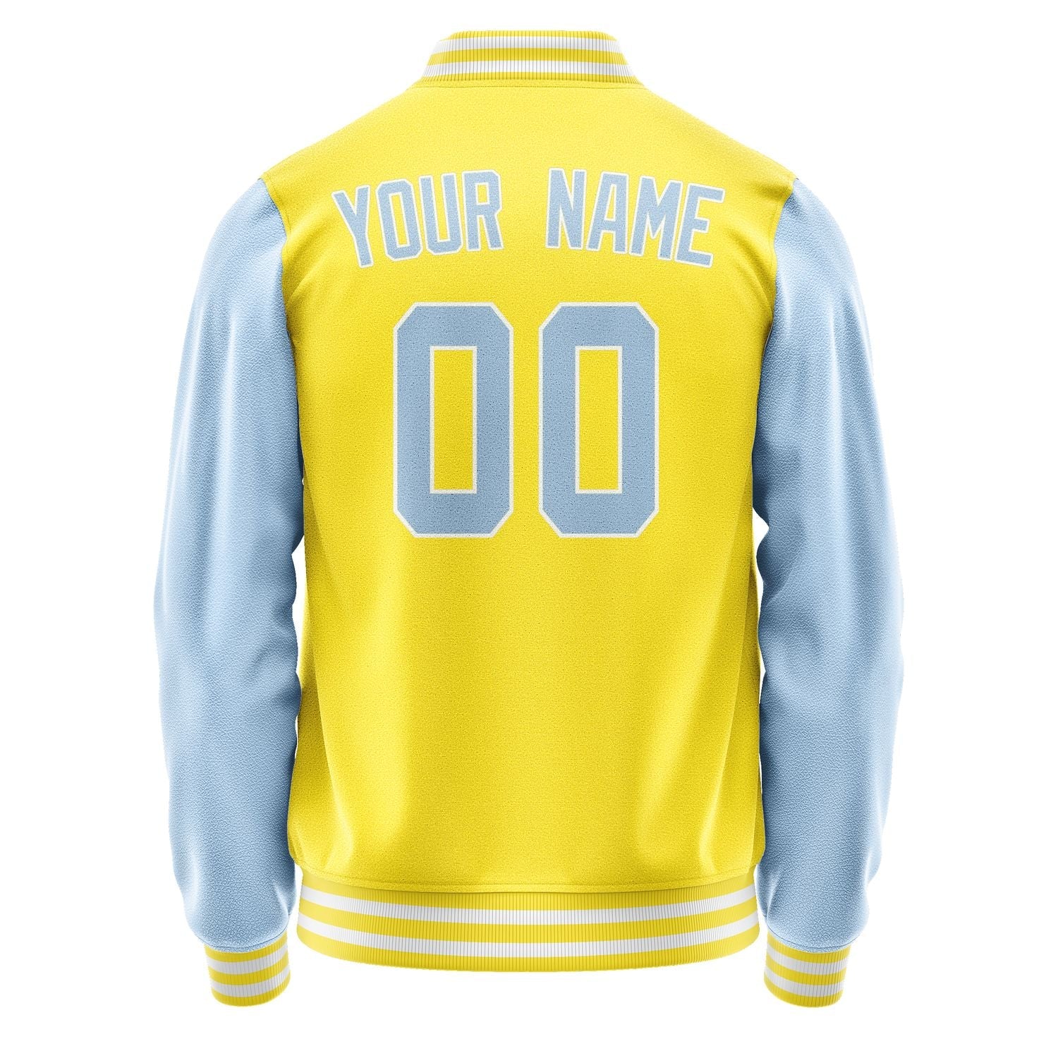 Custom Light Yellow Light Blue Jacket JA2626082618B31808