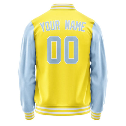 Custom Light Yellow Light Blue Jacket JA2626082618B31808