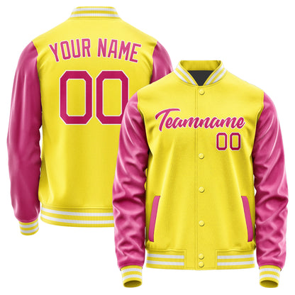 Custom Light Yellow Pink Jacket JA2626132618B21813