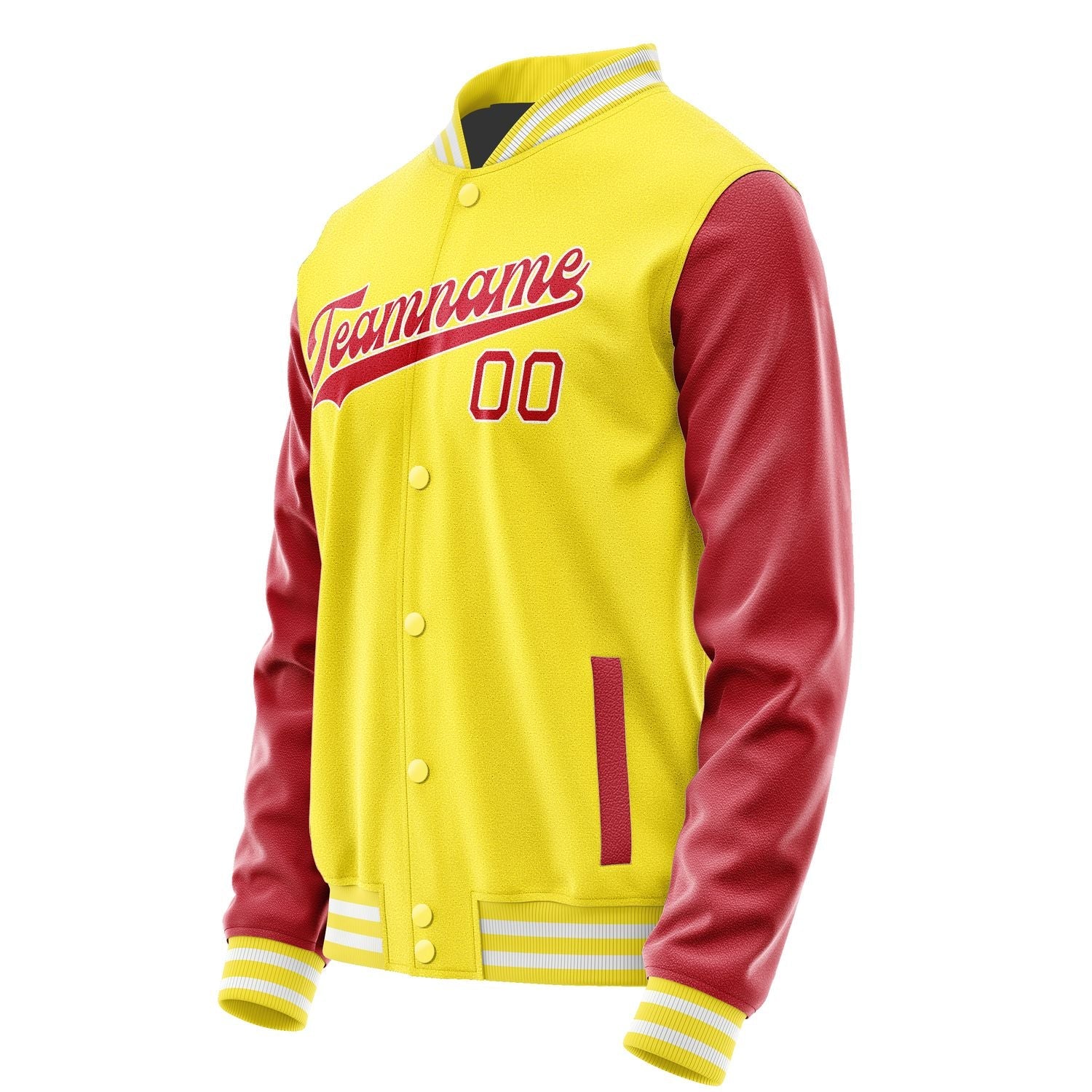 Custom Light Yellow Red Jacket JA2626142618B31814