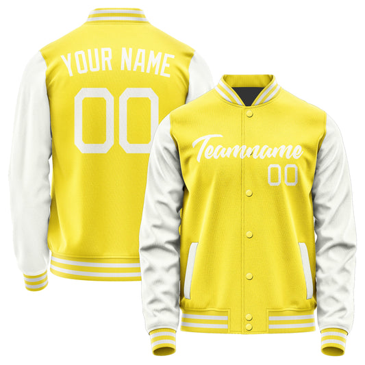 Custom Light Yellow White Jacket JA2626182618B21818