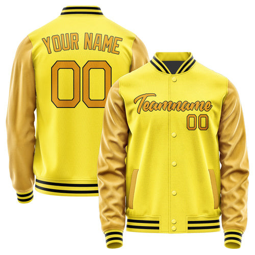 Custom Light Yellow Yellow Jacket JA2626192617B21719