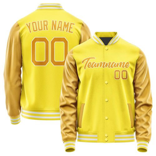 Custom Light Yellow Yellow Jacket JA2626192618B21819