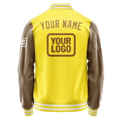 Custom Light Yellow Khaki Jacket JA262622261818222218