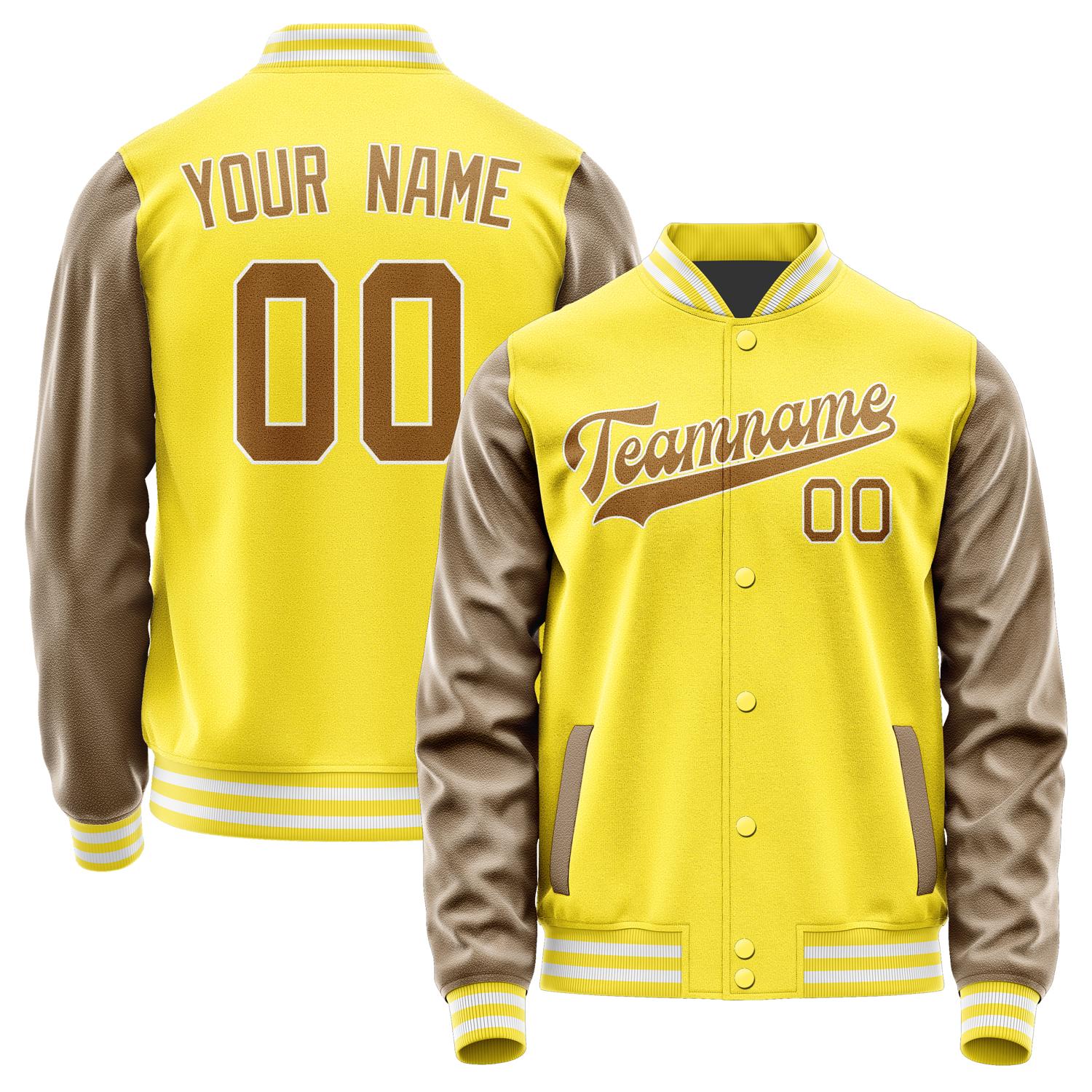 Custom Light Yellow Khaki Jacket JA2626222618B31822