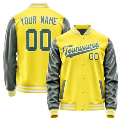 Custom Light Yellow Blue Green Jacket JA2626272618B31827