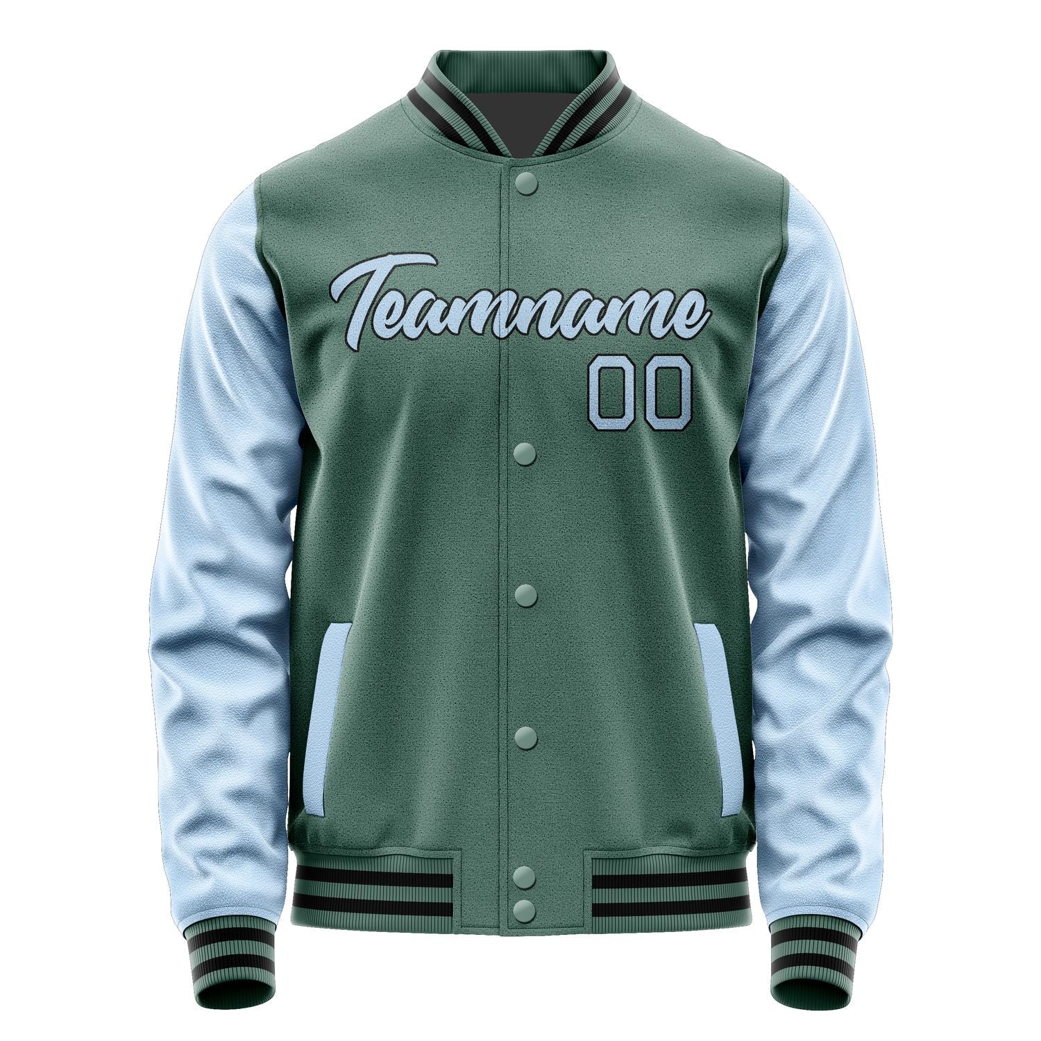 Custom Blue Green Light Blue Jacket JA2727082717B21708