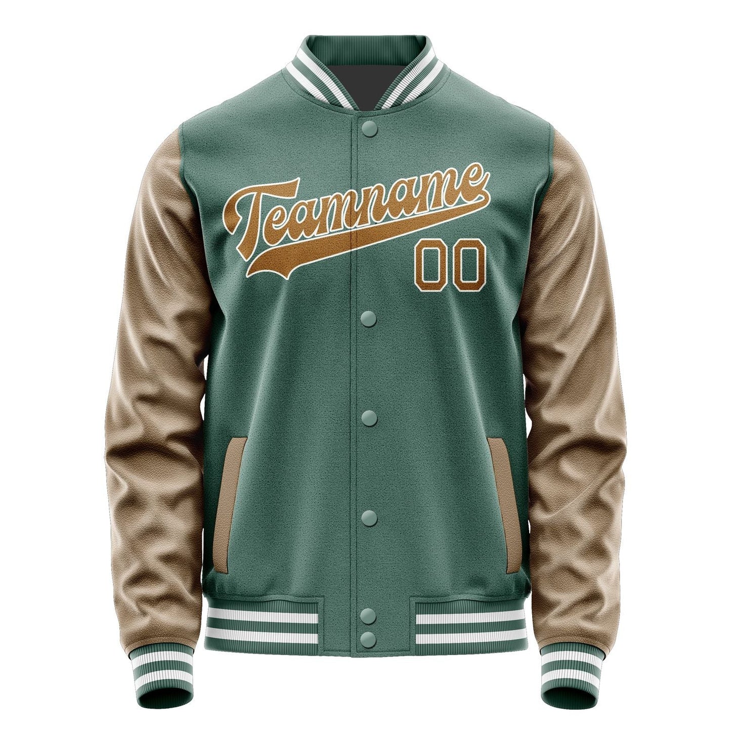 Custom Blue Green Khaki Jacket JA2727222718B31822