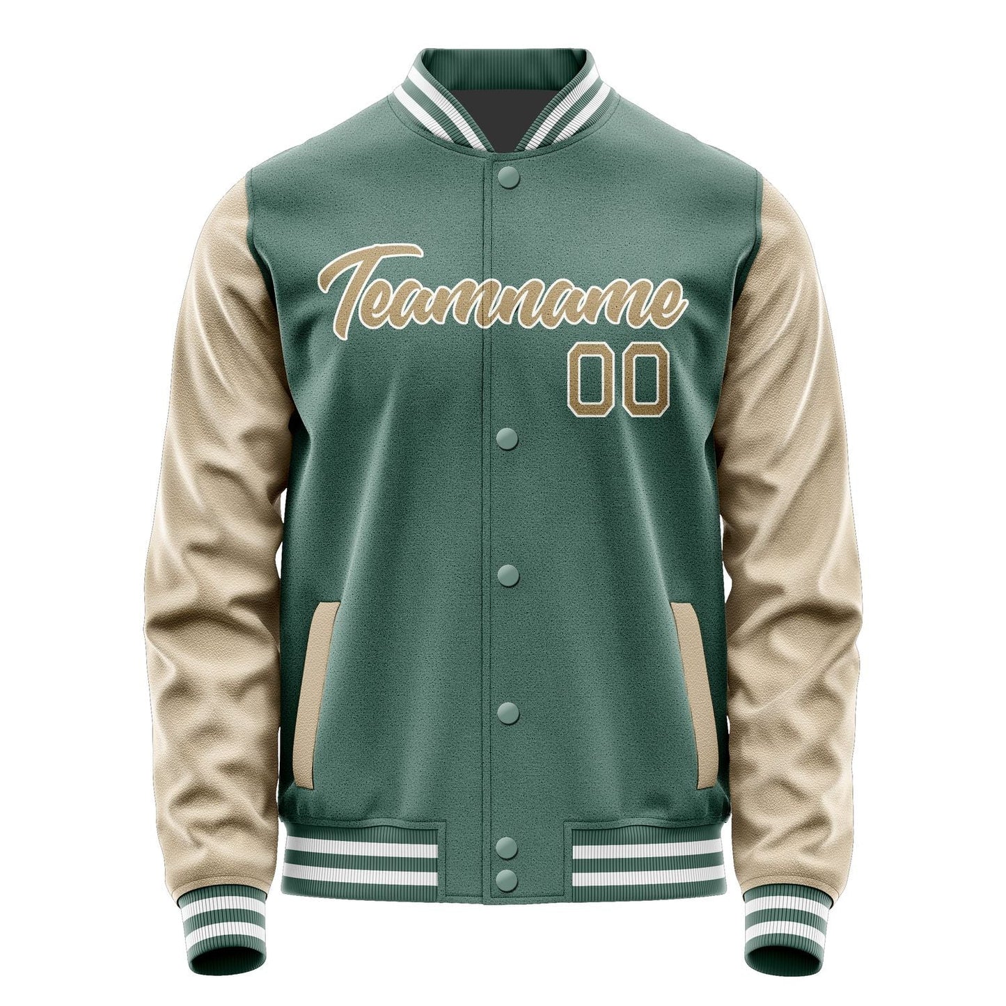 Custom Blue Green Light Khaki Jacket JA2727252718B21825