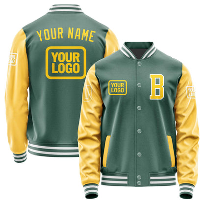 Custom Blue Green Gold Jacket JA272730271818303018