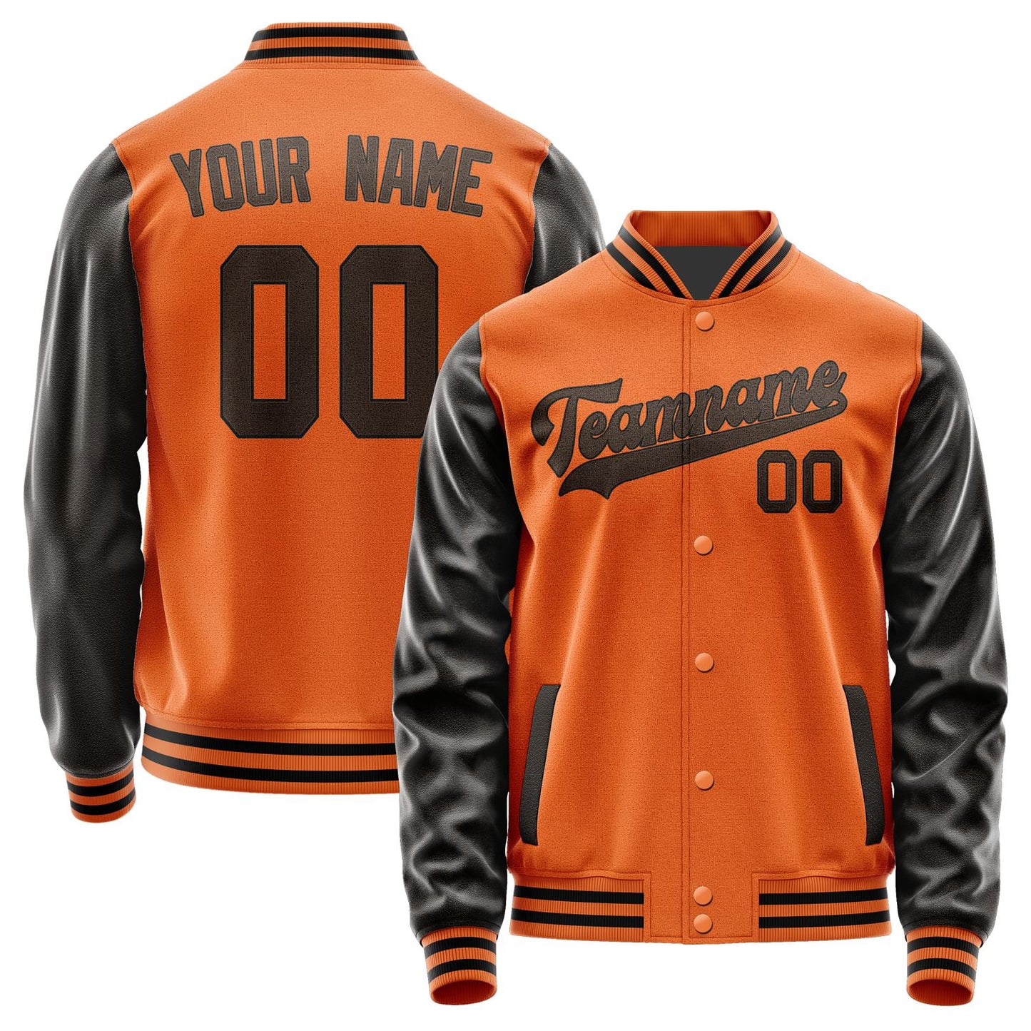 Custom Orange Brown Jacket JA2828012817B31701
