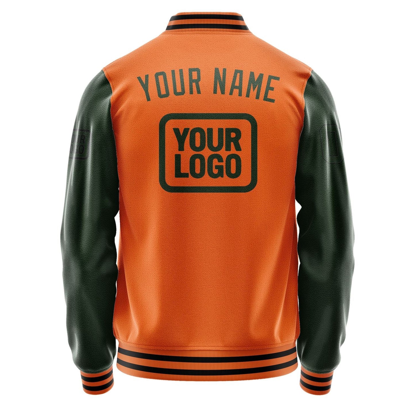 Custom Orange Dark Green Jacket JA282806281717060617