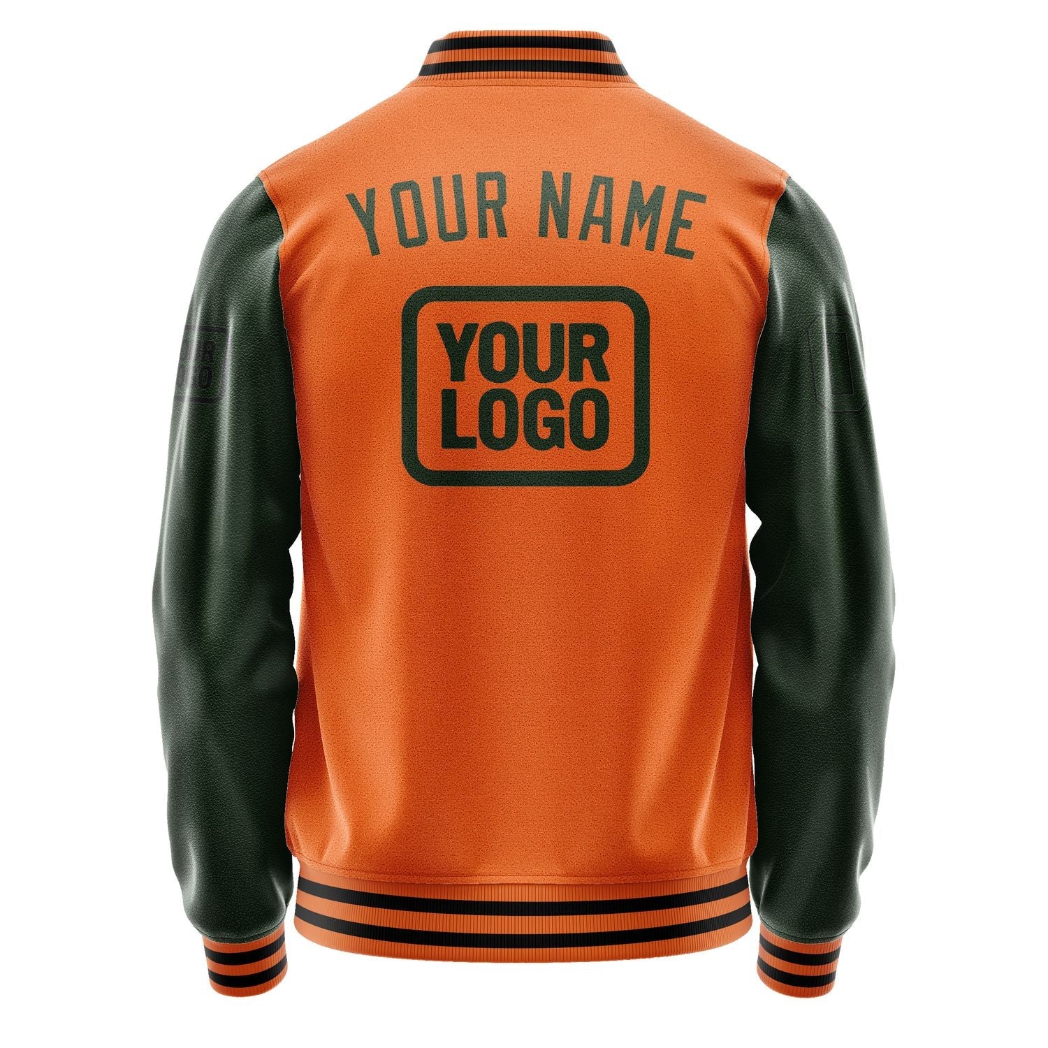 Custom Orange Dark Green Jacket JA282806281717060617