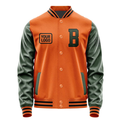 Custom Orange Dark Green Jacket JA282806281717060617