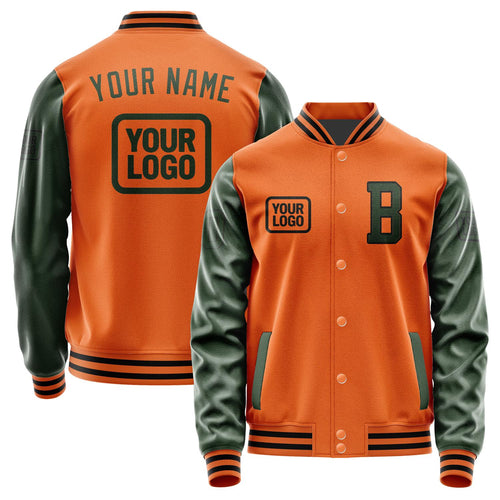 Custom Orange Dark Green Jacket JA282806281717060617
